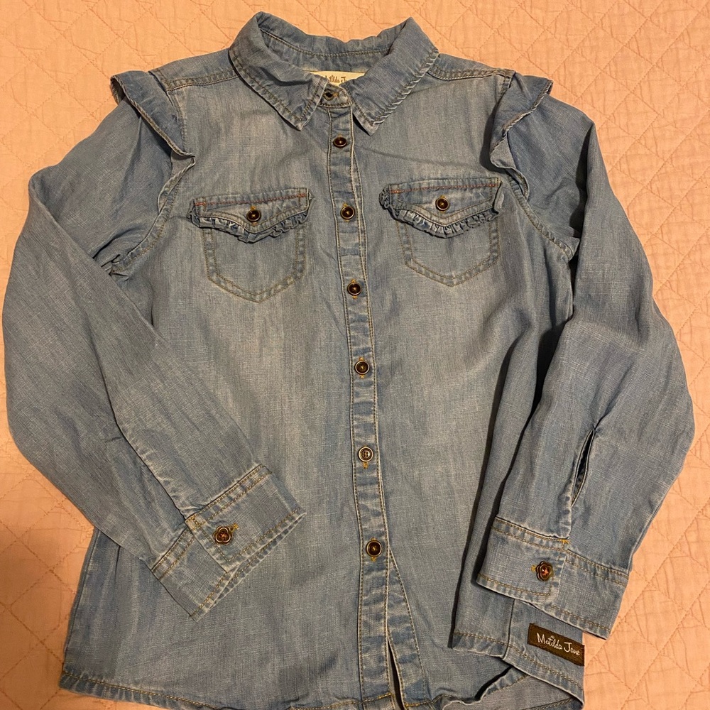 Matilda Jane Light Blue Button Down Shirt